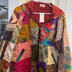 Kathmandu Multicolor Patchwork Bomber Jacket